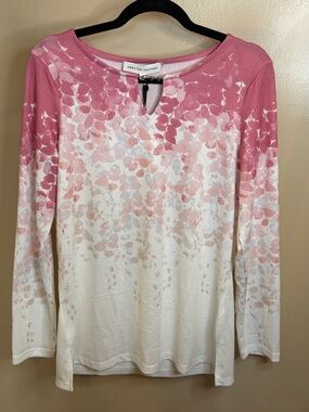 English Factory Ombré Floral Long Sleeve Top